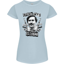 Pablo Escobar Crime Pays Womens Petite Cut T-Shirt Light Blue