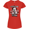 Pablo Escobar Crime Pays Womens Petite Cut T-Shirt Red