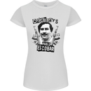 Pablo Escobar Crime Pays Womens Petite Cut T-Shirt White