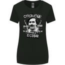 Pablo Escobar Crime Pays Womens Wider Cut T-Shirt Black