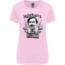 Pablo Escobar Crime Pays Womens Wider Cut T-Shirt Light Pink