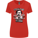 Pablo Escobar Crime Pays Womens Wider Cut T-Shirt Red