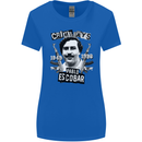 Pablo Escobar Crime Pays Womens Wider Cut T-Shirt Royal Blue