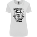 Pablo Escobar Crime Pays Womens Wider Cut T-Shirt White