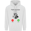Pablo Escobar El Patron Is Calling Childrens Kids Hoodie White