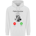 Pablo Escobar El Patron Is Calling Mens Hoodie White