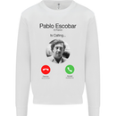 Pablo Escobar El Patron Is Calling Mens Sweatshirt Jumper White