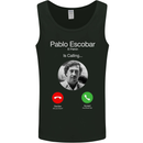 Pablo Escobar El Patron Is Calling Mens Vest Tank Top Black