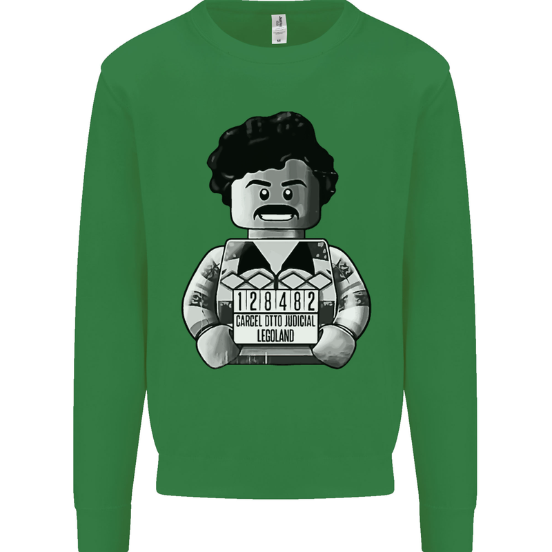 Pablo Escobar Kids Sweatshirt Jumper Irish Green