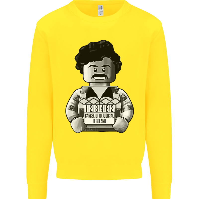 Pablo Escobar Kids Sweatshirt Jumper Yellow