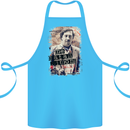 Pablo Escobar Me Matan Limon Cotton Apron 100% Organic Turquoise