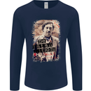 Pablo Escobar Me Matan Limon Mens Long Sleeve T-Shirt Navy Blue