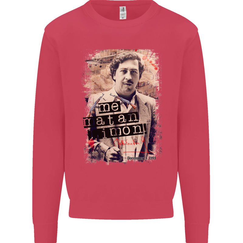 Pablo Escobar Me Matan Limon Mens Sweatshirt Jumper Heliconia