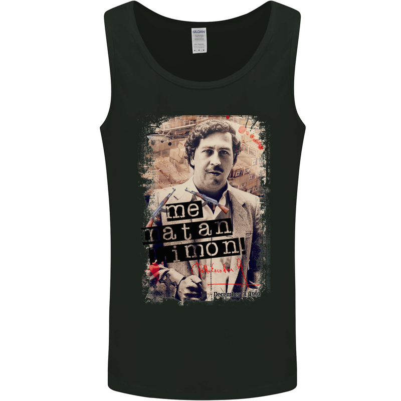Pablo Escobar Me Matan Limon Mens Vest Tank Top Black