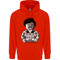 Pablo Escobar Mens 80% Cotton Hoodie Bright Red