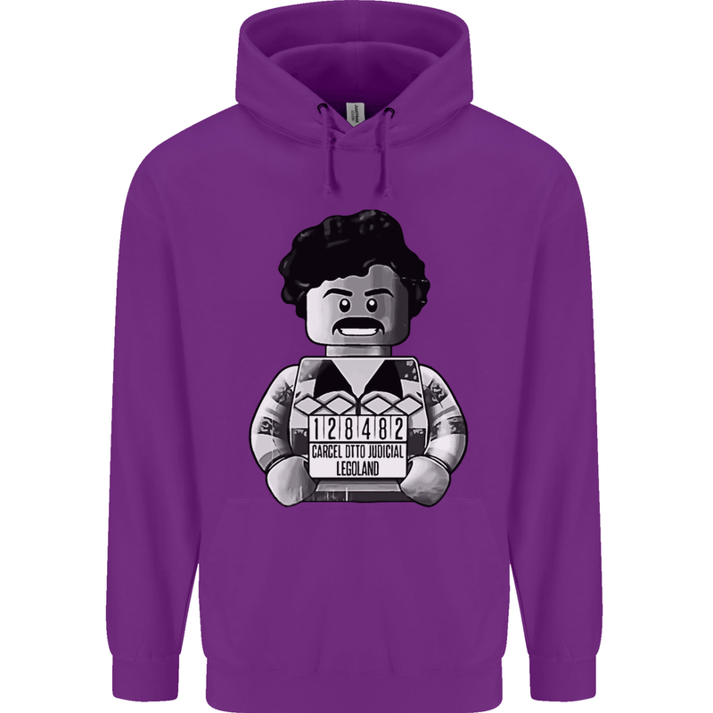 Pablo Escobar Mens 80% Cotton Hoodie Purple