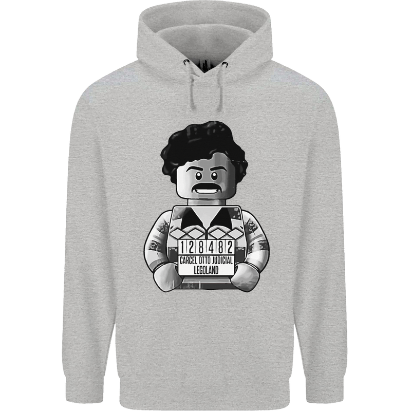Pablo Escobar Mens 80% Cotton Hoodie Sports Grey