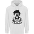 Pablo Escobar Mens 80% Cotton Hoodie White