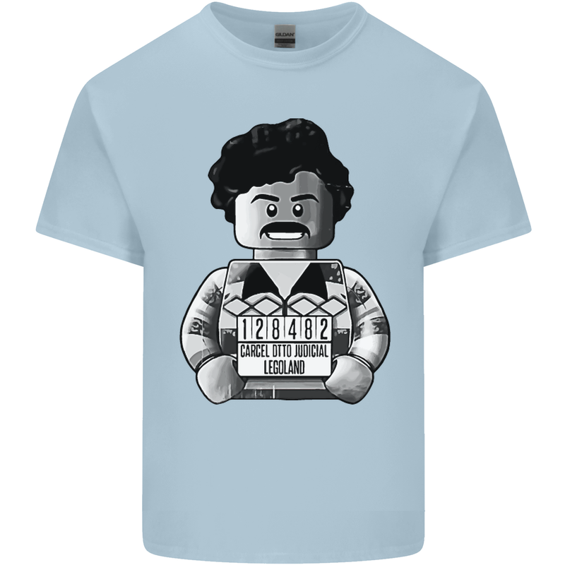 Pablo Escobar Mens Cotton T-Shirt Tee Top Light Blue