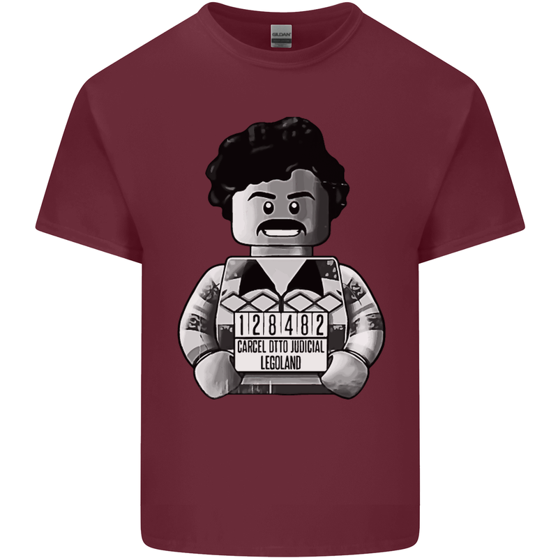Pablo Escobar Mens Cotton T-Shirt Tee Top Maroon
