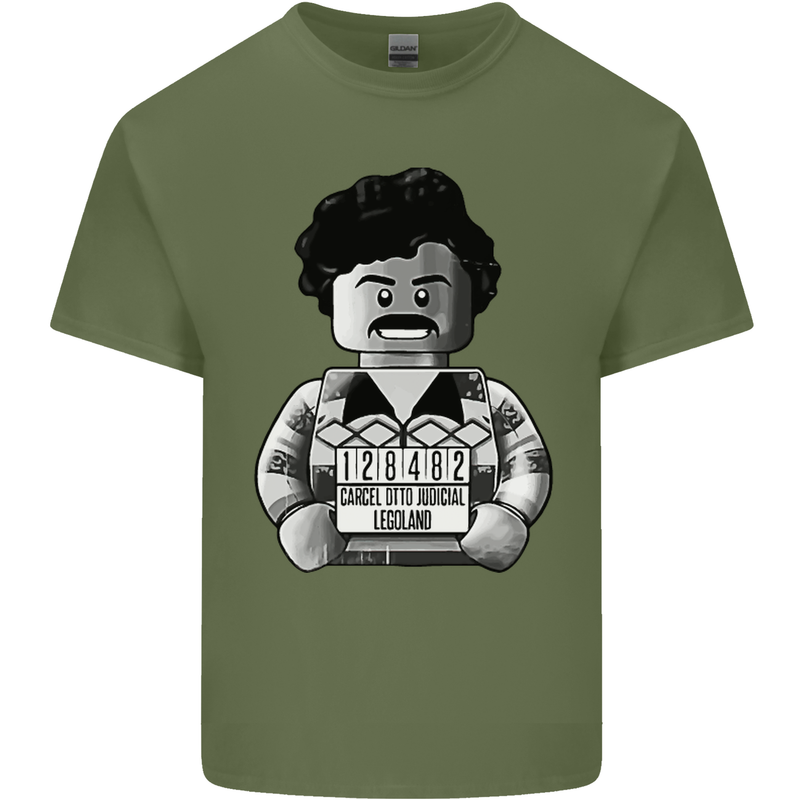 Pablo Escobar Mens Cotton T-Shirt Tee Top Military Green