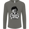Pablo Escobar Mens Long Sleeve T-Shirt Charcoal