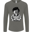 Pablo Escobar Mens Long Sleeve T-Shirt Charcoal
