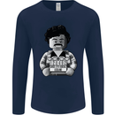 Pablo Escobar Mens Long Sleeve T-Shirt Navy Blue