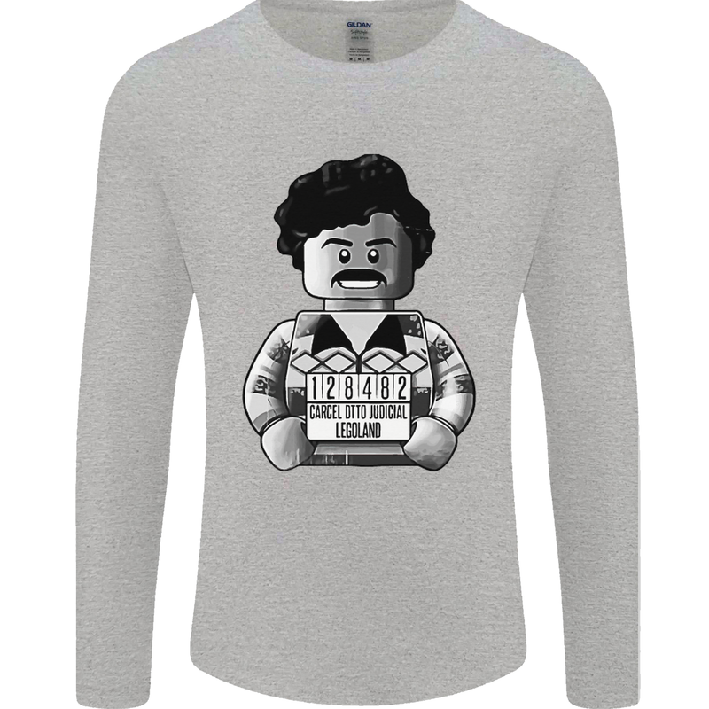 Pablo Escobar Mens Long Sleeve T-Shirt Sports Grey