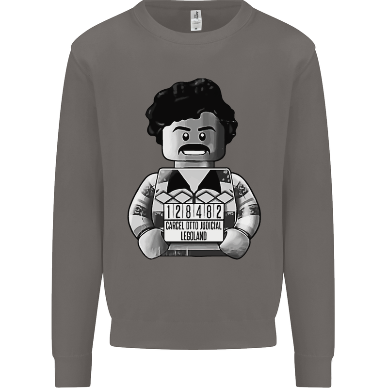 Pablo Escobar Mens Sweatshirt Jumper Charcoal