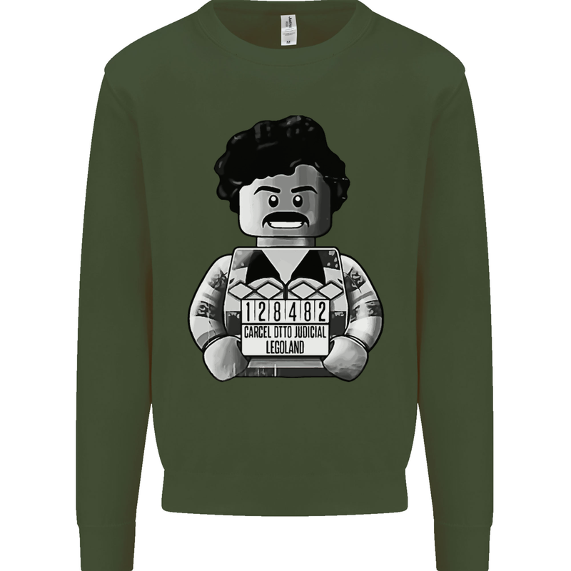 Pablo Escobar Mens Sweatshirt Jumper Forest Green
