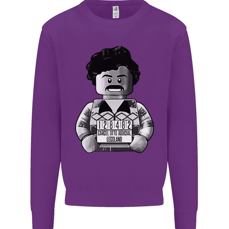 Pablo Escobar Mens Sweatshirt Jumper Purple