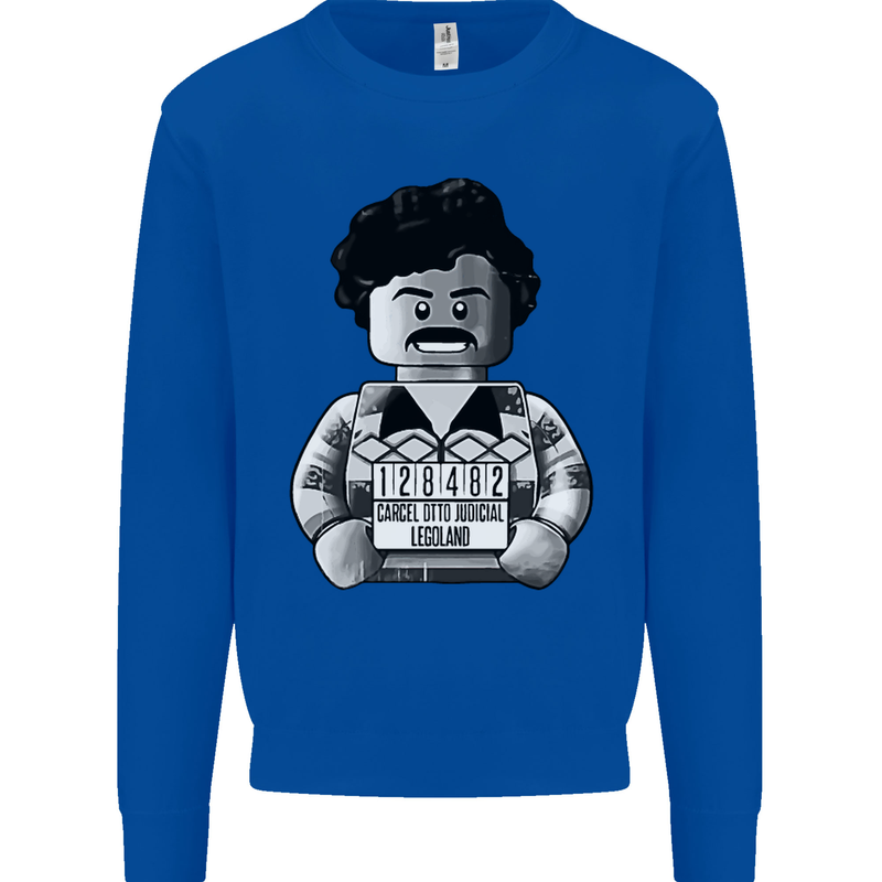 Pablo Escobar Mens Sweatshirt Jumper Royal Blue