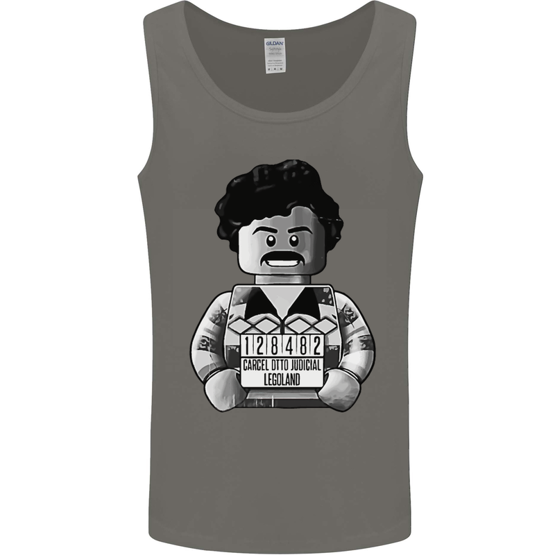 Pablo Escobar Mens Vest Tank Top Charcoal