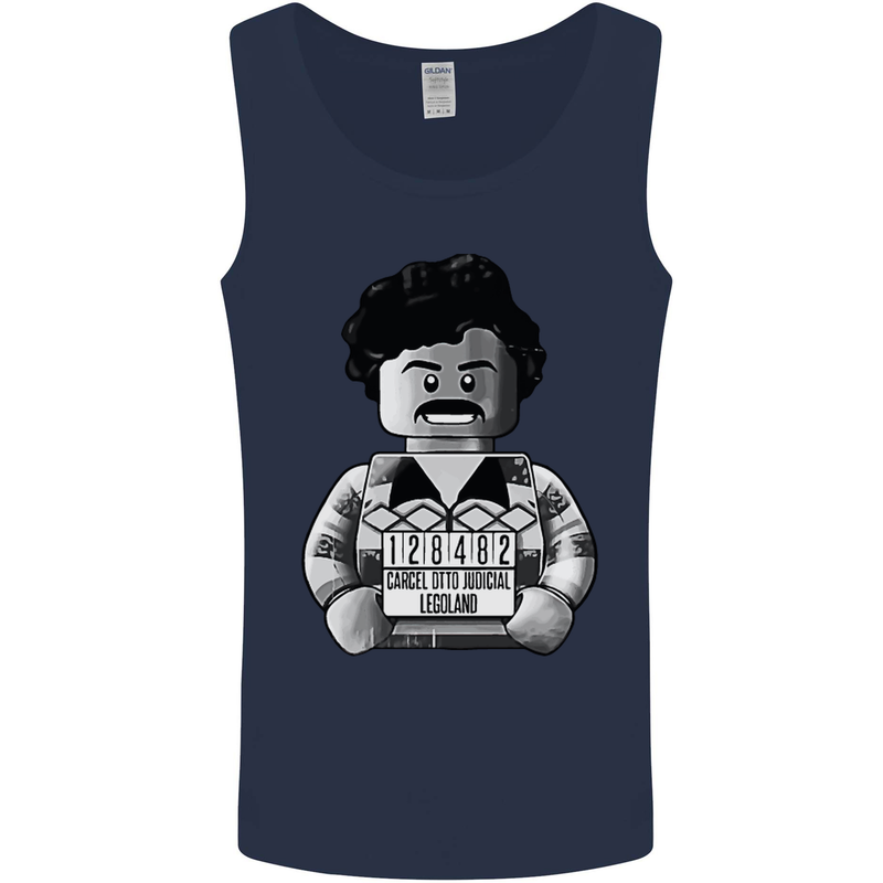 Pablo Escobar Mens Vest Tank Top Navy Blue