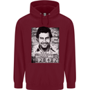Pablo Escobar Mug Shot Childrens Kids Hoodie Maroon