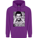 Pablo Escobar Mug Shot Childrens Kids Hoodie Purple