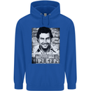 Pablo Escobar Mug Shot Childrens Kids Hoodie Royal Blue