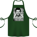 Pablo Escobar Mug Shot Cotton Apron 100% Organic Forest Green