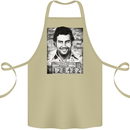 Pablo Escobar Mug Shot Cotton Apron 100% Organic Khaki