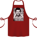 Pablo Escobar Mug Shot Cotton Apron 100% Organic Maroon