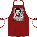 Pablo Escobar Mug Shot Cotton Apron 100% Organic Maroon