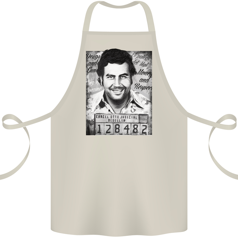 Pablo Escobar Mug Shot Cotton Apron 100% Organic Natural