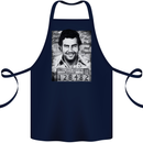 Pablo Escobar Mug Shot Cotton Apron 100% Organic Navy Blue