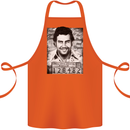 Pablo Escobar Mug Shot Cotton Apron 100% Organic Orange