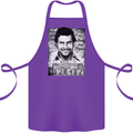 Pablo Escobar Mug Shot Cotton Apron 100% Organic Purple