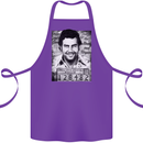 Pablo Escobar Mug Shot Cotton Apron 100% Organic Purple