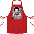 Pablo Escobar Mug Shot Cotton Apron 100% Organic Red
