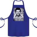 Pablo Escobar Mug Shot Cotton Apron 100% Organic Royal Blue