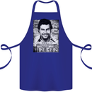 Pablo Escobar Mug Shot Cotton Apron 100% Organic Royal Blue